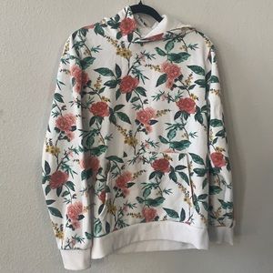 Forever 21 Men - White Floral Hoodie - Size Small